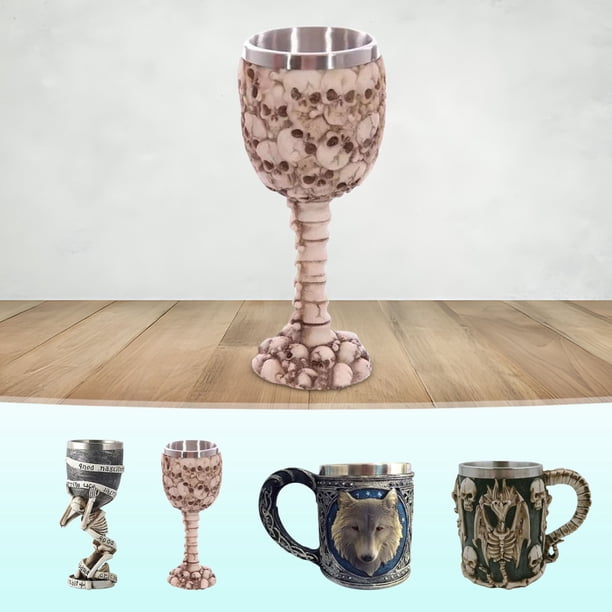 onlyliua ¡ ¡Ofertas Prime Day Hoy 2024! Vaso de Cerveza de Acero Inoxidable con Personalidad Creativa, Taza Tipo Cáliz, Copa de Vino para Bar, Regalo de Exhibición
