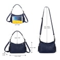 thumbnail image 3 of HuaAngel Women's Handbags Soft Genuine Leather Tassel Shoulder Bag Vintage Travel Satchel Purses with 2 Removable Straps, 3 of 7