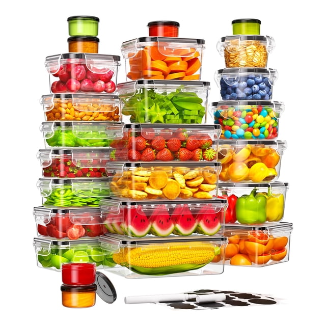 Recipientes de almacenamiento de alimentos Canfanni de 50 piezas sin BPA con tapas