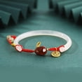 thumbnail image 3 of 14K Gold Jade Bangle, Agate Rabbit Bangle, Mother's Day, Birthday Gift for Mother, Wife, Girlfriend, 3 of 4