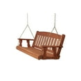 thumbnail image 2 of Amish Heavy Duty 800 Lb Mission Treated Porch Swing with Hanging Chains (5 Foot, Cedar Stain), 2 of 10