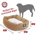 thumbnail image 3 of Majestic Pet Sherpa Poly/Cotton Bagel Pet Bed for Dogs, Calming Dog Bed Washable, Extra Large, Khaki, 3 of 5