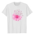 thumbnail image 4 of Alkepwun Breast Cancer Printed Shirts for Women Sunflower Pink Ribbons T-Shirt Breast Cancer Awareness Tee Tops, 4 of 4