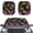 Hummingbird & Purple Hydrangea Floral Print, variant on Uourmeti Cartoon School Bus Front Windshield Sun Shade - 2-Piece Foldable UV & Heat Blocker - Keeps Vehicle Cool, Universal Fit for Most Cars SUVs Trucks