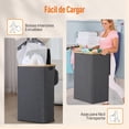 thumbnail image 4 of Cesto Para la Ropa con Tapa, 100L Cesto Ropa Sucia con 1 Bolsa Extraíble, Cesto de Almacenamiento de Ropa para Lavar Y Guardar Ropa, Adecuado para Baños, Salas de Estar, Dormitorios, Lavaderos(1 PCS), 4 of 7
