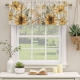 thumbnail image 3 of 2 Pack Valances for Windows, Sunflower Window Valances for Living Room/Bedroom/Bathroom, Summer Botanical Vintage Spring Floral Light Filtering Kitchen Curtain Valance Window Treatment 54"W x18" L, 3 of 9