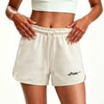 thumbnail image 3 of Women Casual Sweat Shorts Side Split Solid Shorts Elastic Drawstring Short Pants High Waist Lounge Shorts Loose Comfy Athletic Shorts Trendy Soft Summer Outfits Daily Workout Gym Running, 3 of 5