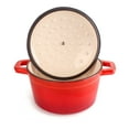 thumbnail image 3 of BergHOFF Neo 3pc Cast Iron Cookware Set, Grill Pan & Round Dutch Oven, Red, 3 of 7