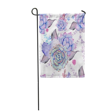 SIDONKU Watercolor Boho Pattern Tribal Succulent Cactus and Leaves Wedding Garden Flag Decorative Flag House Banner 12x18 inch