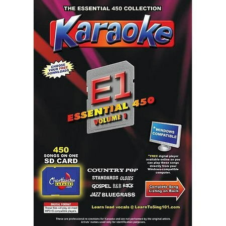 Chartbuster Essential 450 Vol. E1-450 KARAOKE MP3G SD Card CDG MUSIC 4 PLAYER