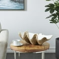 thumbnail image 2 of DecMode 11" Round Shell Polystone Decorative Bowl with White Interior, 2 of 7