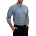 thumbnail image 4 of CAMISAS FORMAL DE MANGA LARGA CON CUELLO PUNTO PARA HOMBRE INSPIRAR CHIC COLOR GRIS TAMAÑO 3XL, 4 of 6