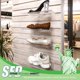 thumbnail image 4 of STORE FIXTURES DIRECT Estante grande para zapatos con listones de acrílico transparente, 6 pulgadas de profundidad x 12 pulgadas de largo, estante de exhibición de plástico plano hecho con estireno de, 4 of 5