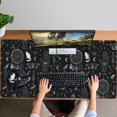 thumbnail image 4 of Long Mouse Pads for Desk,Black Gothic Cat Dreamcatcher Pattern Desk Mats on Top Of Desks, Desk Mouse Pad Extra Large with 3mm Non-Slip Base and Stitched Edge for Gaming,Office,Work,Home 47.3"x23.6", 4 of 6
