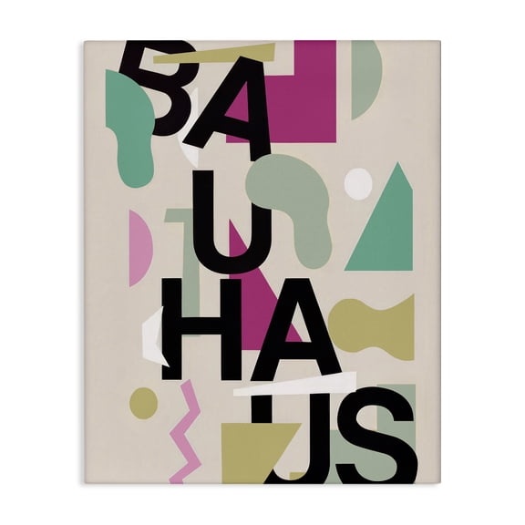 Stupell Industries Midcentury Modern Bauhaus Shapes Canvas Wall Art design by Annabelle Hall, 20 x 16