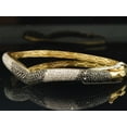 thumbnail image 3 of 14K Yellow Gold Ladies Round Pave Set Diamond Fashion Bangle Bracelet 1.72 Ct., 3 of 8