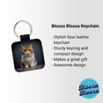 thumbnail image 2 of Exotic Shorthair Cat Photo Faux Leather Square Keychain, 2 of 7