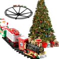 thumbnail image 2 of ORUYROP Christmas Train Set, Train Toy Set Track Suspend Around Christmas Tree, Christmas Kids Train Set with Lights Sound, Easy Assemble Electric Train Set for Kids, 2 of 7