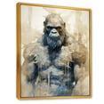 thumbnail image 2 of Designart "Irate Sasquatch II" Bigfoot Floater Framed Wall Art Living Room, 2 of 5