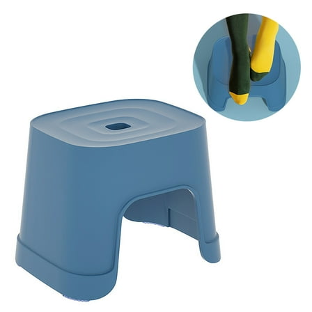 Step Stool Kids Portable Wide Step Stools Safe Stool Child 27.3X24CM Blue