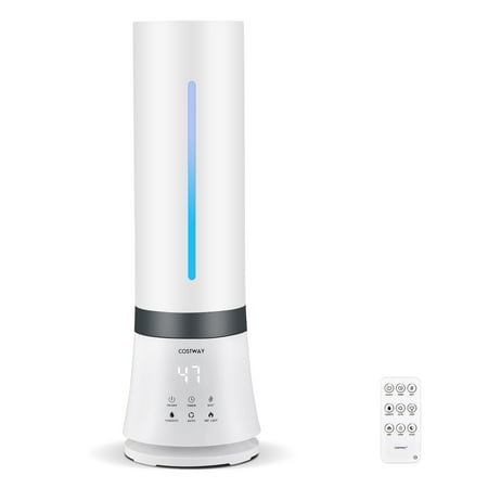 Costway Humidifier for Large Room 9L Warm & Cool Mist Top Fill Ultrasonic Air Vaporizer - White