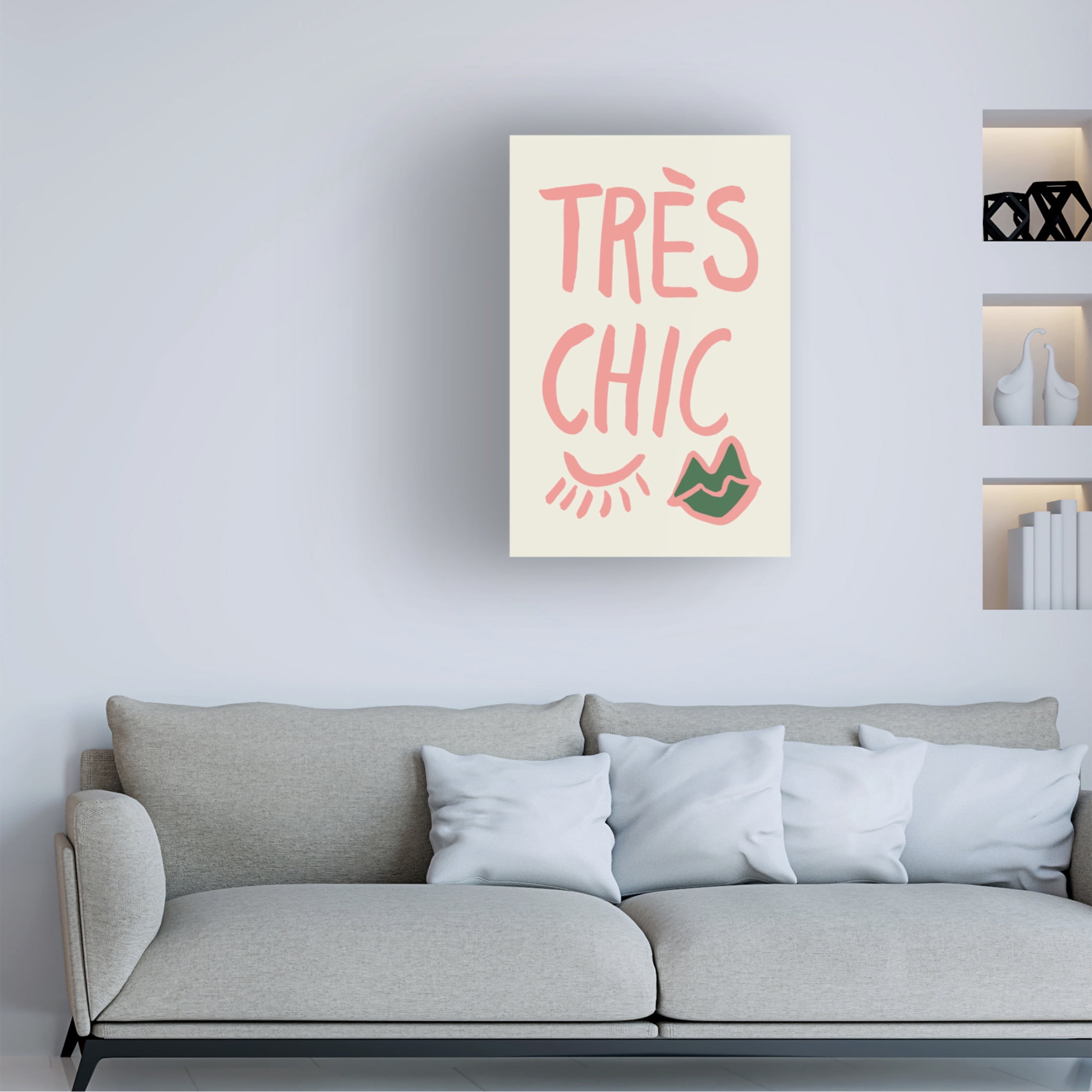 Canvas Wall Art - Pictufy Studio 'Tres Chic' Wall Art for Living Room, Bedroom, or Office Décor by Trademark Fine Art - 22 x 32 Inches