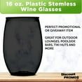 thumbnail image 3 of Plastic Stemless Wine Glasses 16 oz. Set of 10, Bulk Pack - BPA Free, Great for Outdoor Lounges, Poolside, Parties and Other Events - Smoke, 3 of 5