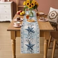 thumbnail image 2 of Texas Star Blue Table Runner 90 Inches, Farmhouse Country Branches Wooden Grain Bed Runner Dresser Scarves Tabletop for Indoor Outdoor Parties/Ceremony/Banquet, 13" x 90", 2 of 8