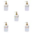 thumbnail image 3 of Ruiboury Resin Soap Dispenser Reusable for Tabletop Kitchen Shower Shampoo Bathroom White Gold 500ml 5Set, 3 of 6
