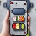 thumbnail image 2 of Naiovety Fiambrera Food Fresh Keep Container Bento Cajas de horno de microondas de doble capa Mostrada Azul, 2 of 6
