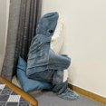 thumbnail image 2 of Shark Blanket Hoodie Adult - Shark Onesie Adult Wearable Blanket - Shark Blanket Super Soft Cozy Flannel Hoodie Shark Sleeping Bag, 2 of 5