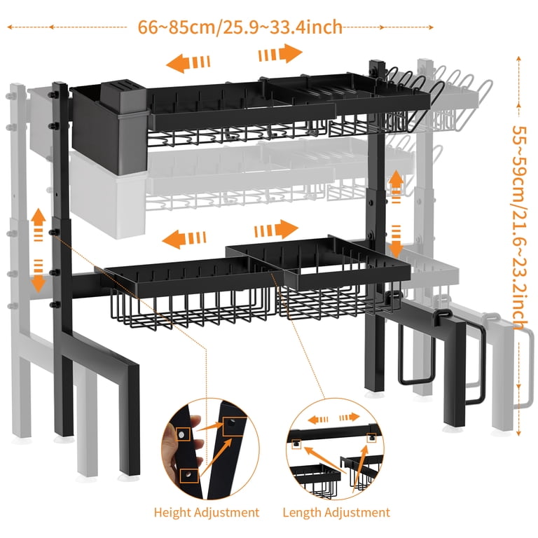 WLRETMCI Over The Sink Dish Drying Rack, 2-Tier photo 7