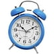 thumbnail image 3 of Inteprter Reloj despertador de campana doble de 3 pulgadas, marco de Metal, esfera 3D con retroiluminación, luz nocturna, reloj de de escritorio para Electrónica Azul, 3 of 6