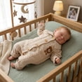 thumbnail image 4 of YIXPOH Newborn Baby Knit Romper Long Sleeve One Piece Bodysuit for Boys Girls Soft Breathable Knitwear 0-1 Months Camel, 4 of 9