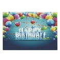 thumbnail image 1 of Birthday Cutting Board, Realistic Design in 3D Style Text Vibrant Colorful Balloons Flags Surprise Party, Decorative Tempered Glass Cutting and Serving Board, Large Size, Multicolor, by Ambesonne, 1 of 1