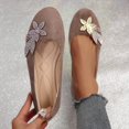 thumbnail image 4 of Willtoo Slip On Flats for Women Round Toe Low Cut Rhinestone Floral Shoes Faux Suede Lightweight Shoes Non Slip Rubber Sole Daily Casual Footwear, 4 of 5