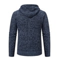 thumbnail image 4 of BXINGOHAI Mens Hoodies Knit Sweater, Full Zip Fleece Cardigan Sweaters Casual Slim Fit Knit Hooded Men Sweater Jacket Today Sales Blue,XXL, 4 of 4