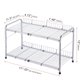 thumbnail image 2 of Organizador de 2 niveles debajo del fregadero y estante de almacenamiento extensible para gabinete para cocina, baño, plata, 2 of 4