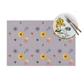 thumbnail image 4 of XMXT 6 Pcs Woven Placemats, Floral Sunflower Print Stain Resistant Anti-Skid Placemat for Kitchen Table, 12 x 18 inches, 4 of 6