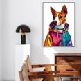 thumbnail image 5 of Hudo Wall Art - Funny Dog Canvas Poster for Kids' Room - Basenji Dog colorful art print, Canvas Painting Puppy Artwork, Watercolor Artwork Print For Bedroom, 5 of 5