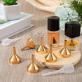 thumbnail image 4 of 1Set 12Pcs Aluminum Funnel Hopper with 4Pcs Plastic Spring Trasfer Pipettes Golden 33x20mm Inner Diameter: 24mm & 3mm, 4 of 6