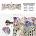 thumbnail image 6 of Wild Flowers Tie Up Valance Curtains for Windows, Kitchen Curtains Window Treatments, Vintage Country Floral Leaf Plant Beige Short Window Shades Valances for Bedroom Bathroom Cafe 54"x18", 6 of 8