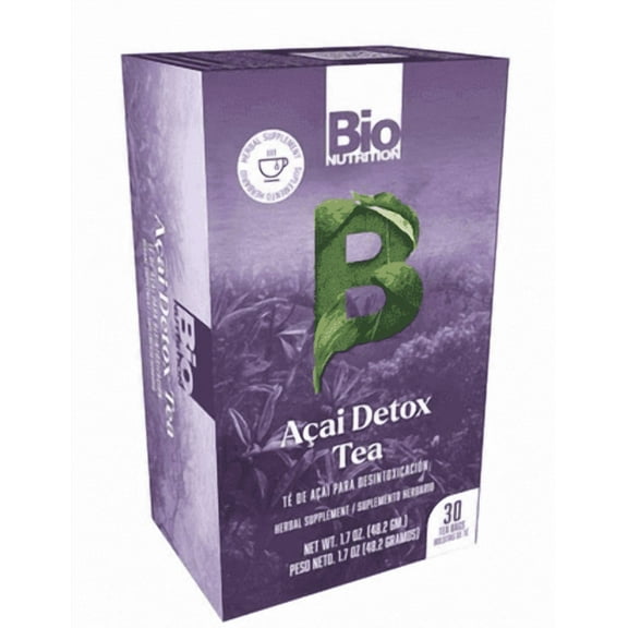 Bio Nutrition Acai Cleansing & Detox Tea Bags, 30 Ea