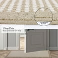 thumbnail image 3 of Findosom 2'x10' Hallway Runner Rug Non Slip Entryway Mat with Rubber Backing,Heavy-duty Durable Entryway Floor Mat Machine Washable Doormat,Laundry Runner Rug for Garage Kitchen,Beige, 3 of 9