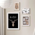 thumbnail image 4 of Pintura en lienzo de dibujos animados de ciervo de nieve, arte de pared de reno, impresiones de carteles nórdicos, imágenes de pared, decoración de sala de estar, regalo de Feliz Navidad, 4 of 4
