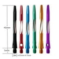 thumbnail image 3 of varillas de dardos delicadamente talladas, profesionales, de metal, accesorios para dardos, vástagos de aleación (negro, rojo, azul, verde, morado y dorado)., 3 of 7