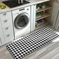 thumbnail image 3 of Black White Diamond Checkered Pattern Kitchen Rug Mat,Kitchen Runner Rugs Non Skid Washable,Decorative Kitchen Floor Mats for Kitchen,Sink,Laundry,17"x47.2", 3 of 7