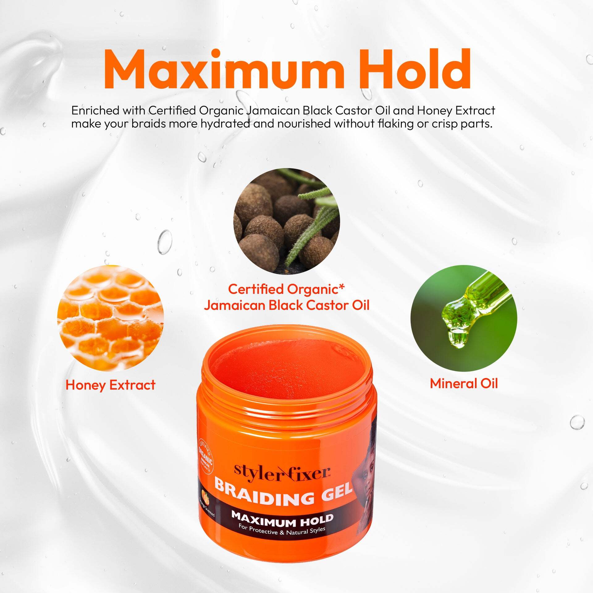 Red by Kiss Braiding Gel Maximum Hold Styler Fixer for Box Braids