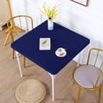 thumbnail image 2 of HSHDLDF JISEN Housse de Dessus de Table Carrée pour Cocktail en Spandex Ajustée Extensible, Couvre-Nappe, Bonnet 42x42 Pouces E-Navy, 2 of 6