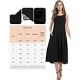 thumbnail image 6 of Summer Casual Dresses for Women Sleeveless Midi Dress Swing Tank Sundress Pleated Tshirt Dress with Pockets, 6 of 6